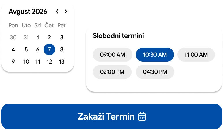 Vlasnik bira termin za šetnju i čuvanje